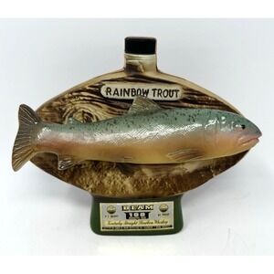 VTG Jim Beam Rainbow Trout Fish Decanter Fresh Water Fishing Hall Of Fame 1975